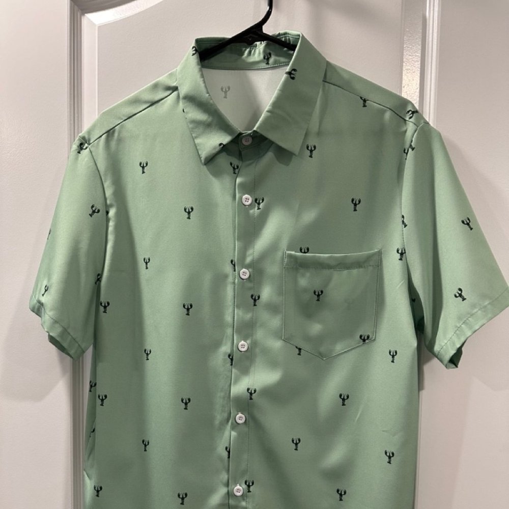 Lobster Print Button Down